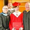Senior  Chastin Huff is shown with Lee High administrators Tyler Mullins, Walter Shell and Brian Coomer at a special graduation ceremony held March 1 at Holston Valley Hospital.