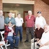 Shown are some members of the former Westmoreland Mine Rescue Team which aided UVA Wise students in a public history course. Pictured are, left to right: Gary Whisman, Bill Person (sitting), Allen Wolfe, Gerald Tate, Mack Wright, Matt Smith, Hughie Carter (seated), and J.R. Kimberlin (seated).