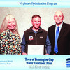 Town of Pennington Gap Water Treatment Plant received a silver award for achieving Virginia’s  optimization program goals for Water Treatment Plant Performance for Excellence in Filtration and Backwash. Shown with the award are Chris Sexton, Water Plant Supervisor, middle; David Dawson, right, Virginia Department of Health Office of Drinking Water and not pictured other members of Pennington Gap Water Plant are Greg McKnight and Jim Carroll.